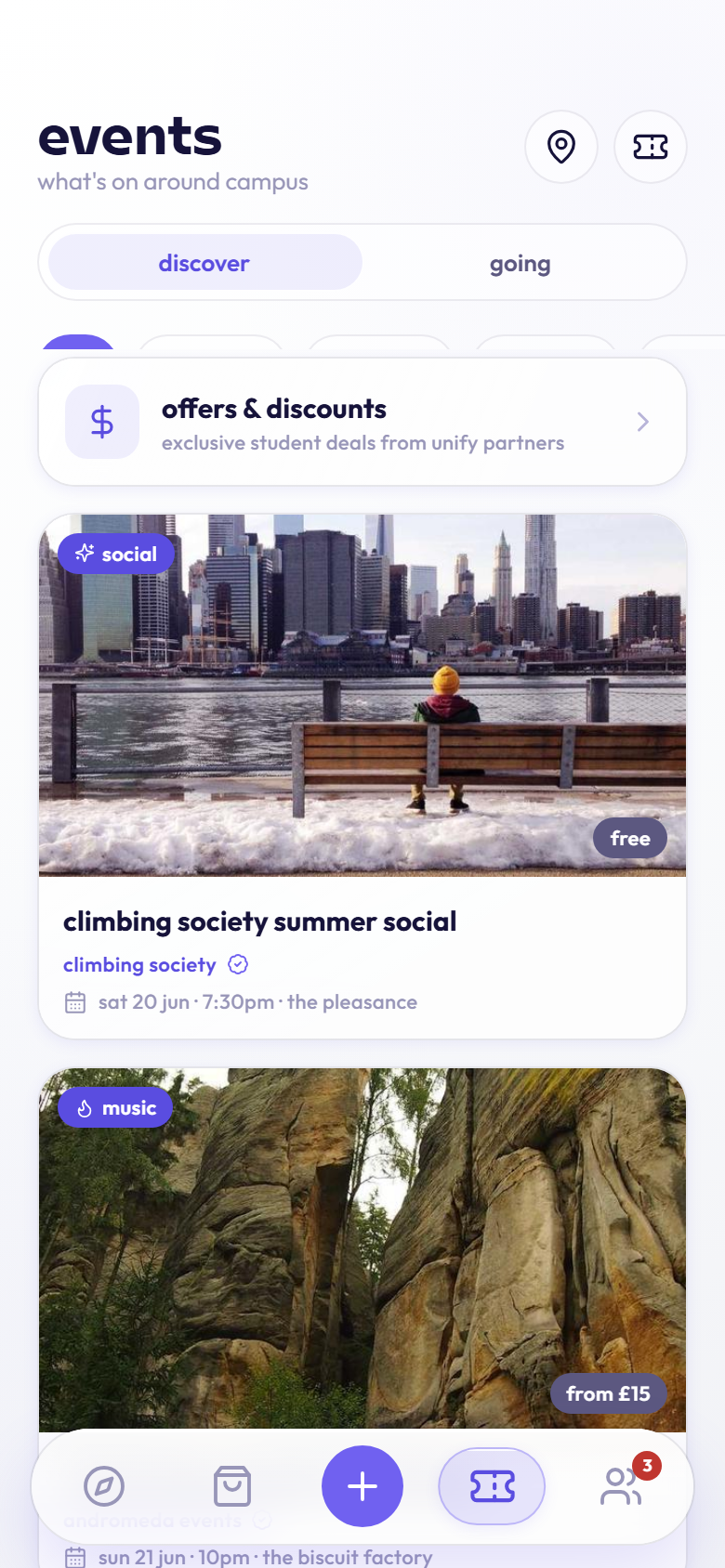 unify tickets — events and tickets on campus